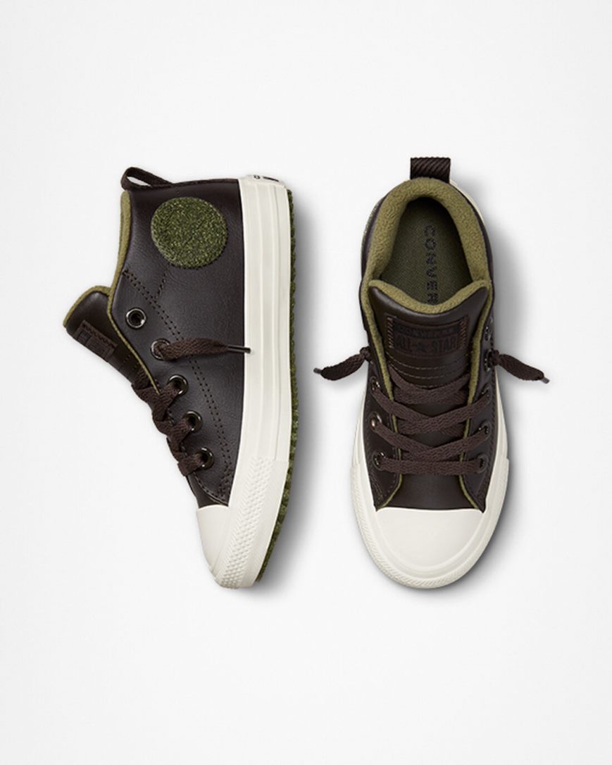 Tenisky Vysoke Converse Chuck Taylor All Star Street Boot Kozene Dievcenske Hnede | SK XSKLW0